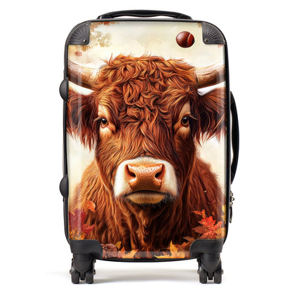 Autumn Highland Cow Suitcase