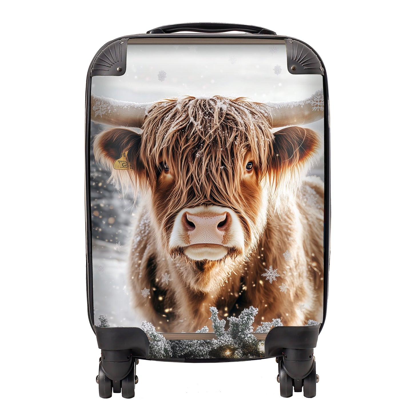 Wintery Highland Cow Suitcase