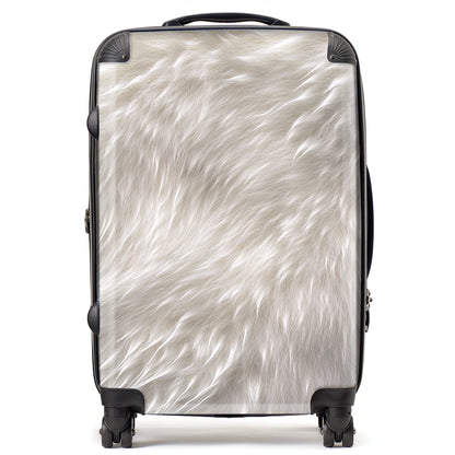 Polar Bear Fur Print Suitcase