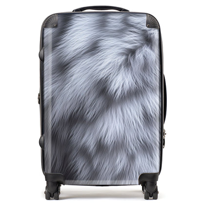 Fur Print Silver Fox Suitcase
