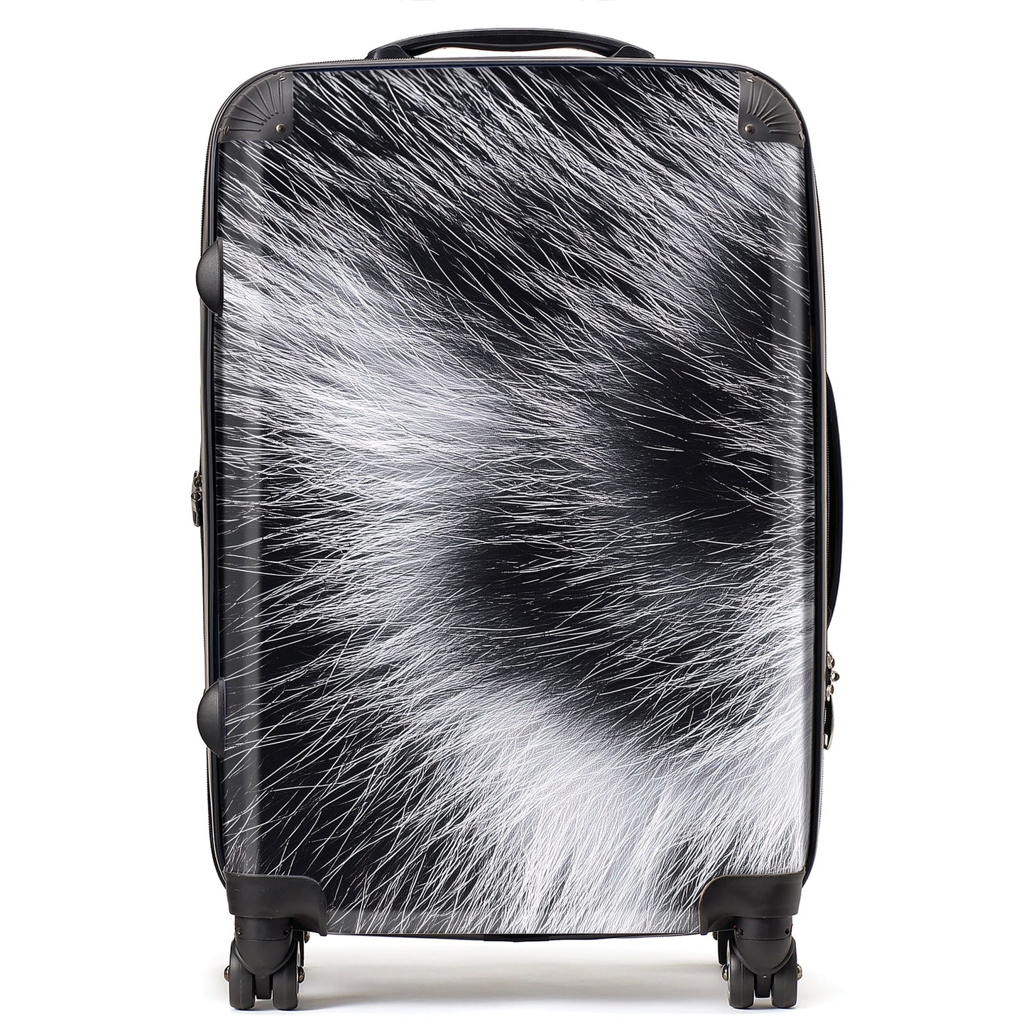 Silver Tabby Cat Fur Print Suitcase