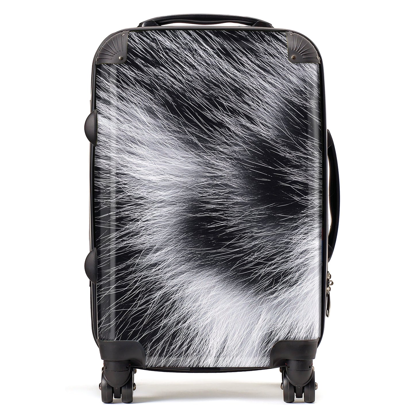 Silver Tabby Cat Fur Print Suitcase