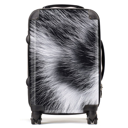 Silver Tabby Cat Fur Print Suitcase