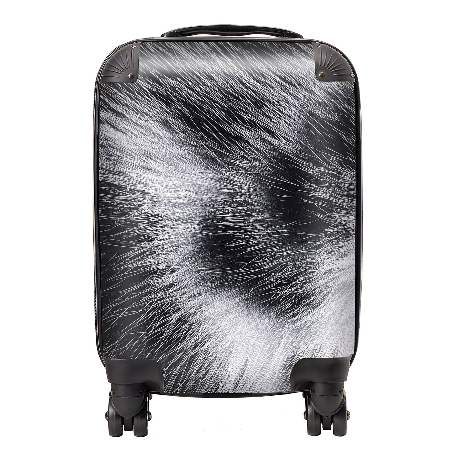 Silver Tabby Cat Fur Print Suitcase
