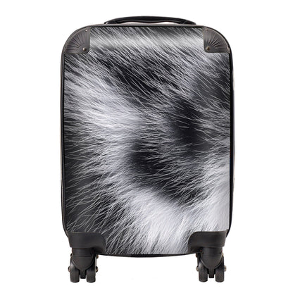 Silver Tabby Cat Fur Print Suitcase