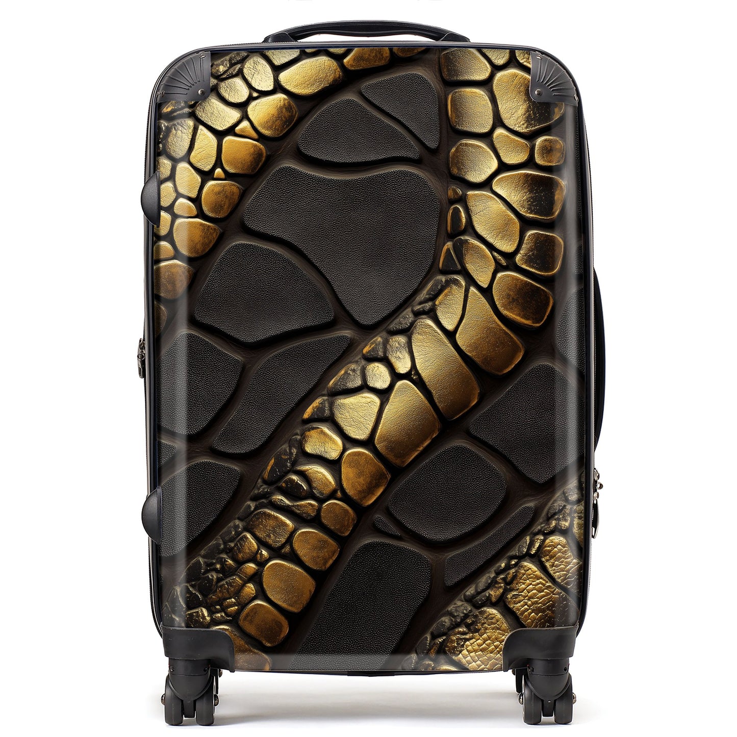 Snakeskin Print Effect Suitcase