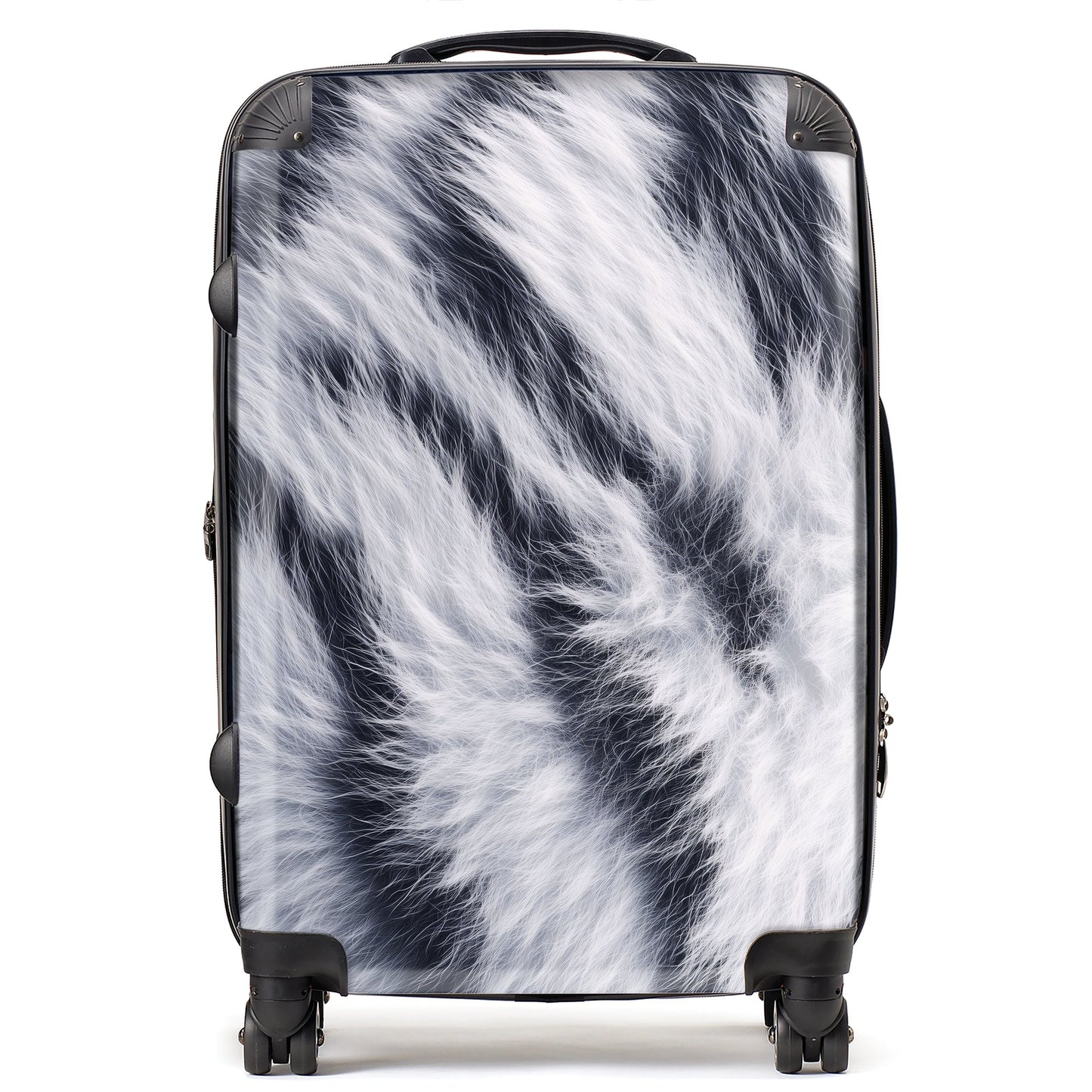 White Tiger Fur Print Suitcase