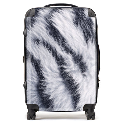 White Tiger Fur Print Suitcase
