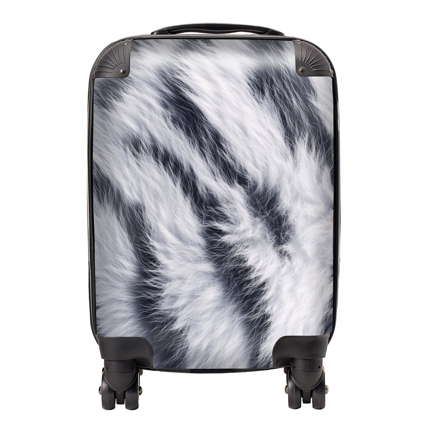 White Tiger Fur Print Suitcase
