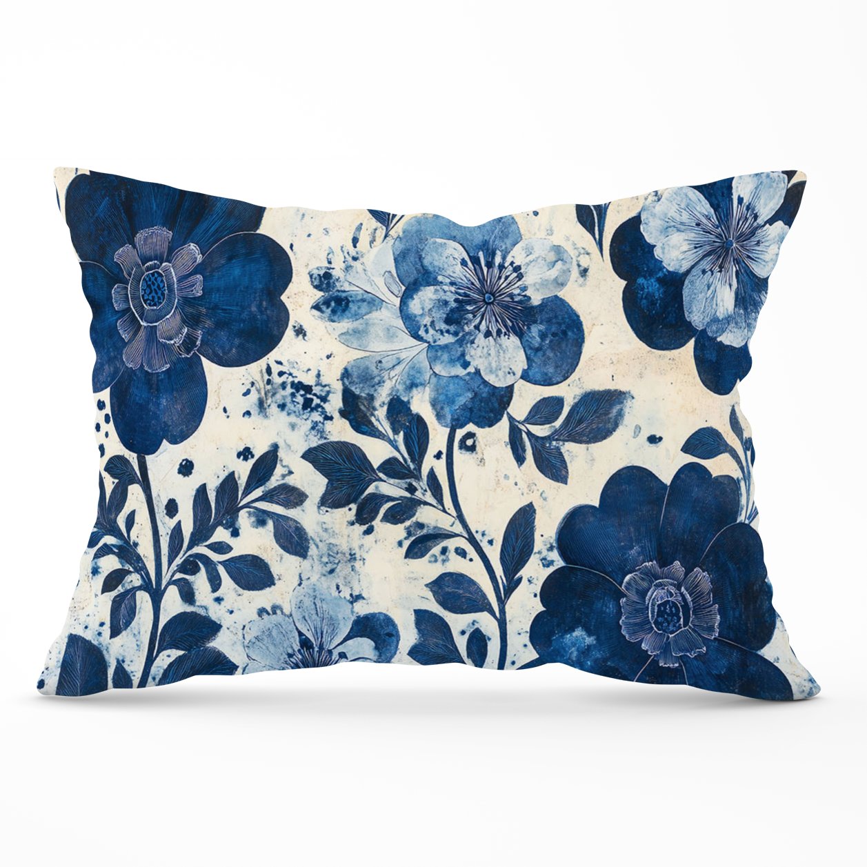 Blue Floral Painting Cushions