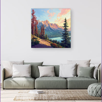 A Walk Through The Mountains Canvas