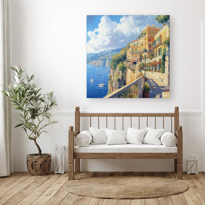 Romantic Walk In Sorrento Canvas