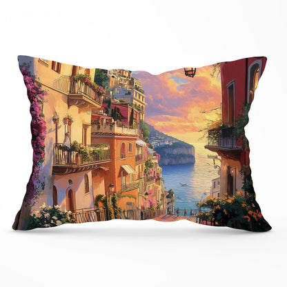 Sunset Walk In Sorrento Cushions