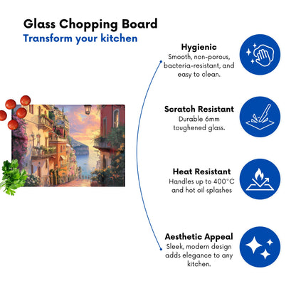 Sunset Walk In Sorrento Chopping Board