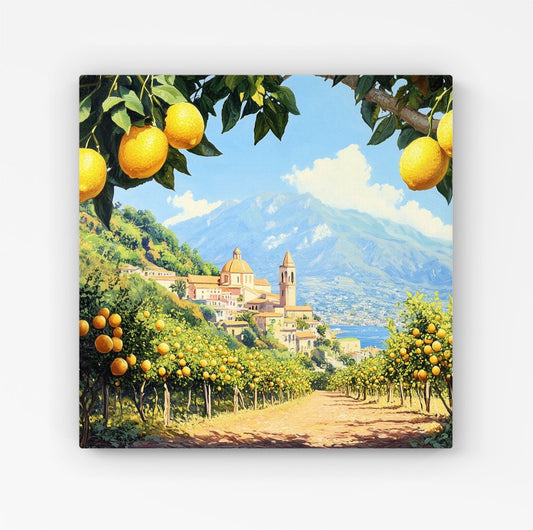 Walking Through Lemons In Sorrento Canvas