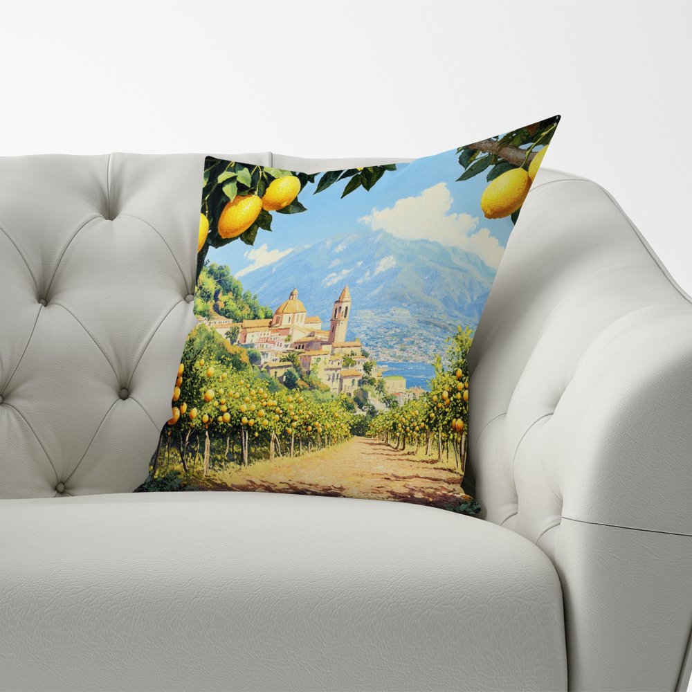 Walking Through Lemons In Sorrento Cushions