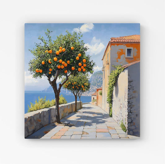 Oranges Growing In Sorrento Canvas