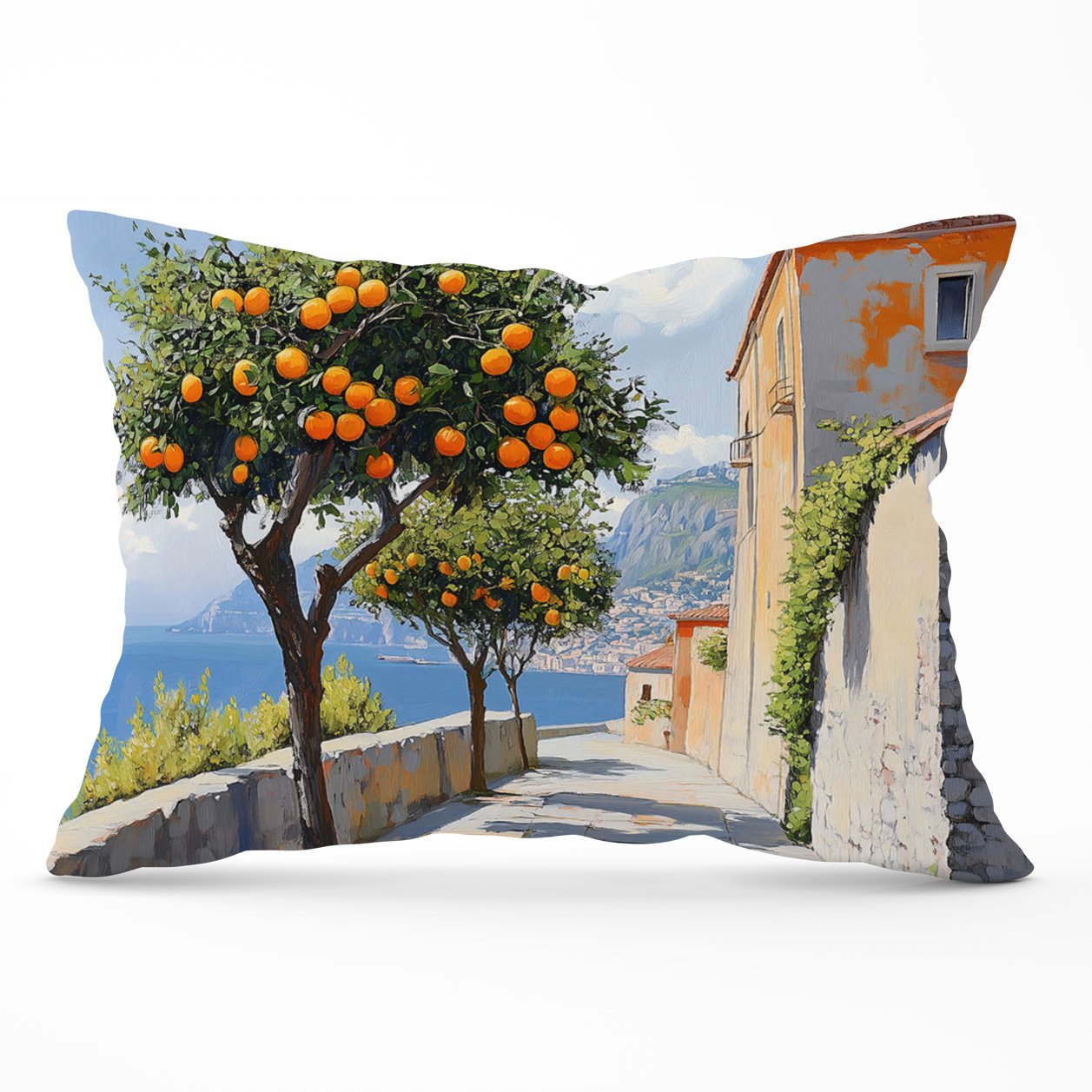 Oranges Growing In Sorrento Cushions