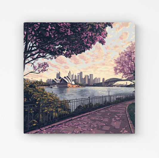 Romantic Walk In Sydney Canvas