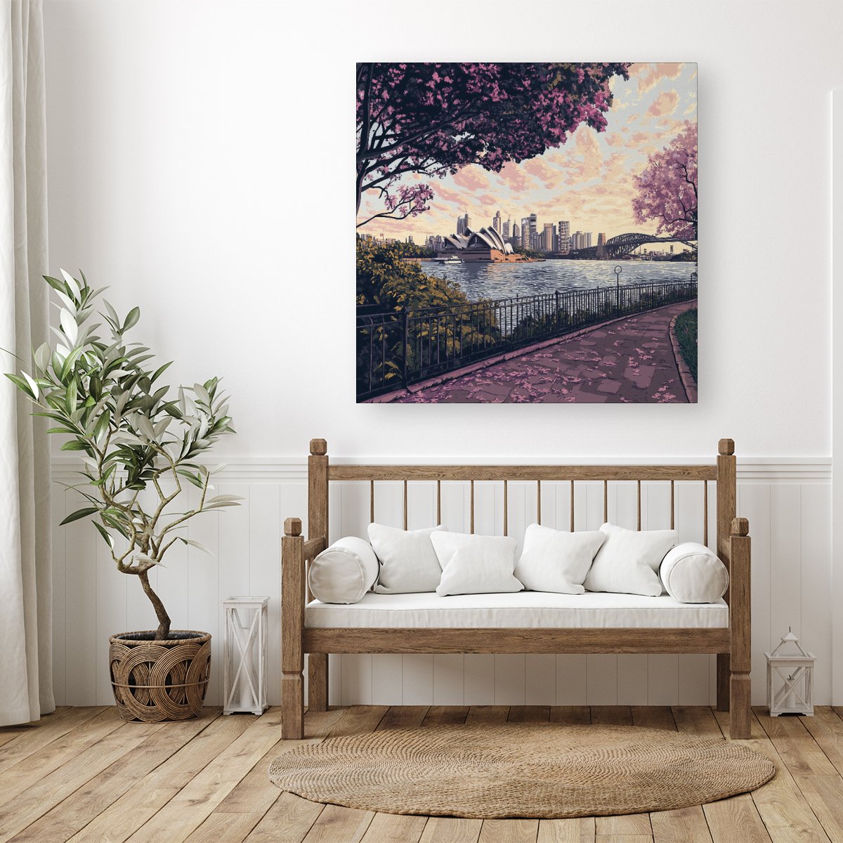 Romantic Walk In Sydney Canvas