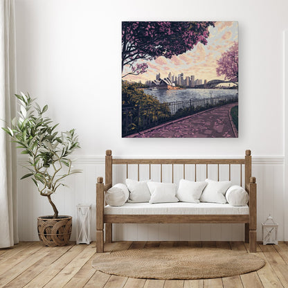 Romantic Walk In Sydney Canvas