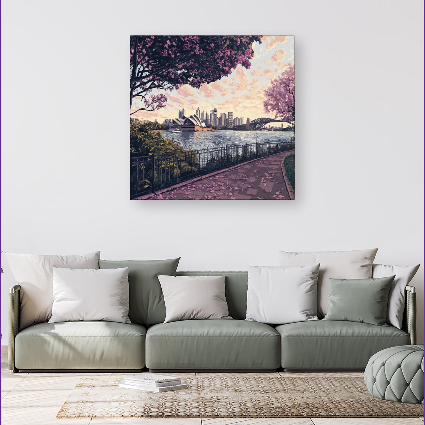 Romantic Walk In Sydney Canvas