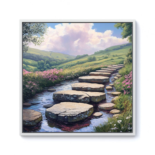 Stepping Stones Framed Canvas