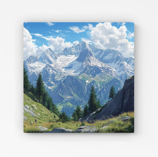 Scenic Swiss Alps Canvas