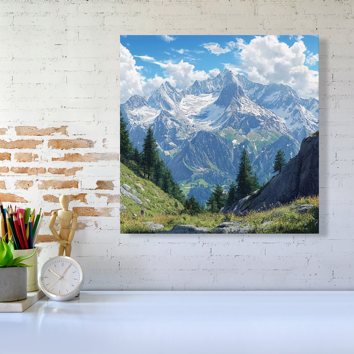 Scenic Swiss Alps Canvas