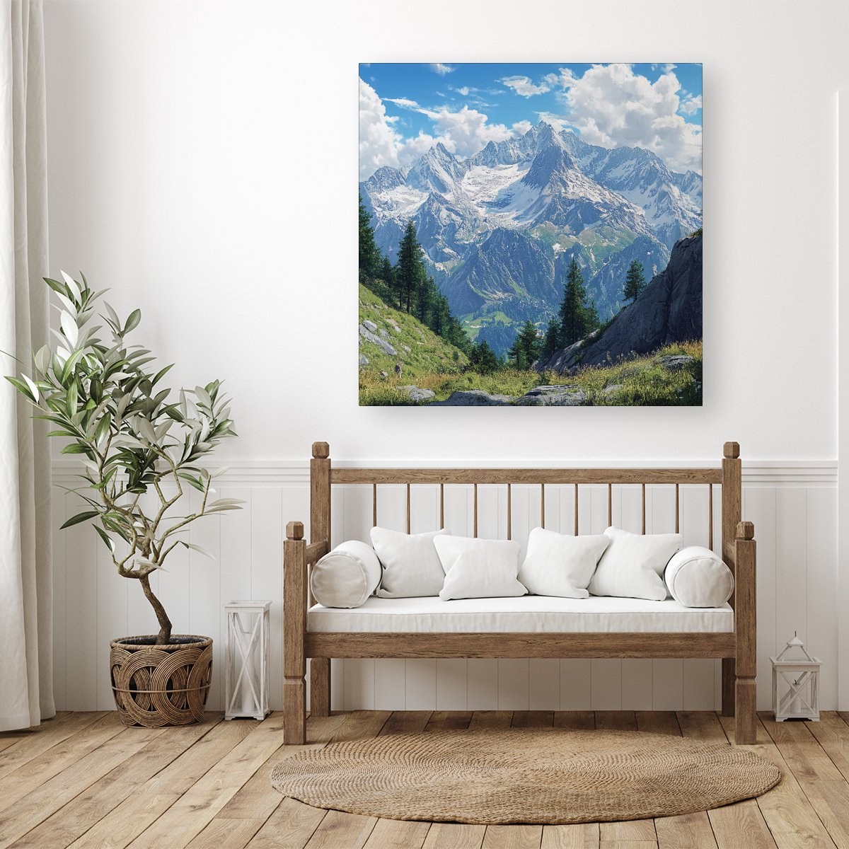 Scenic Swiss Alps Canvas