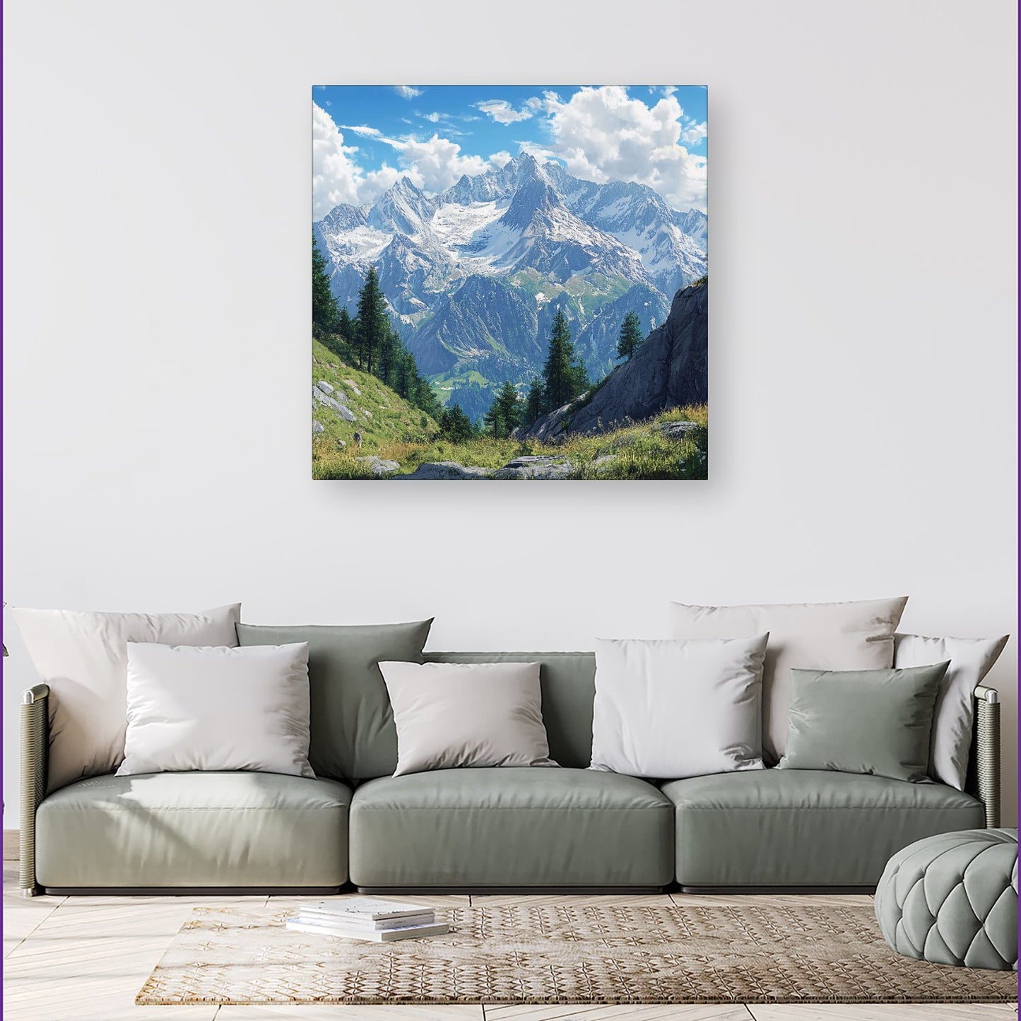 Scenic Swiss Alps Canvas