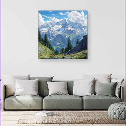 Scenic Swiss Alps Canvas