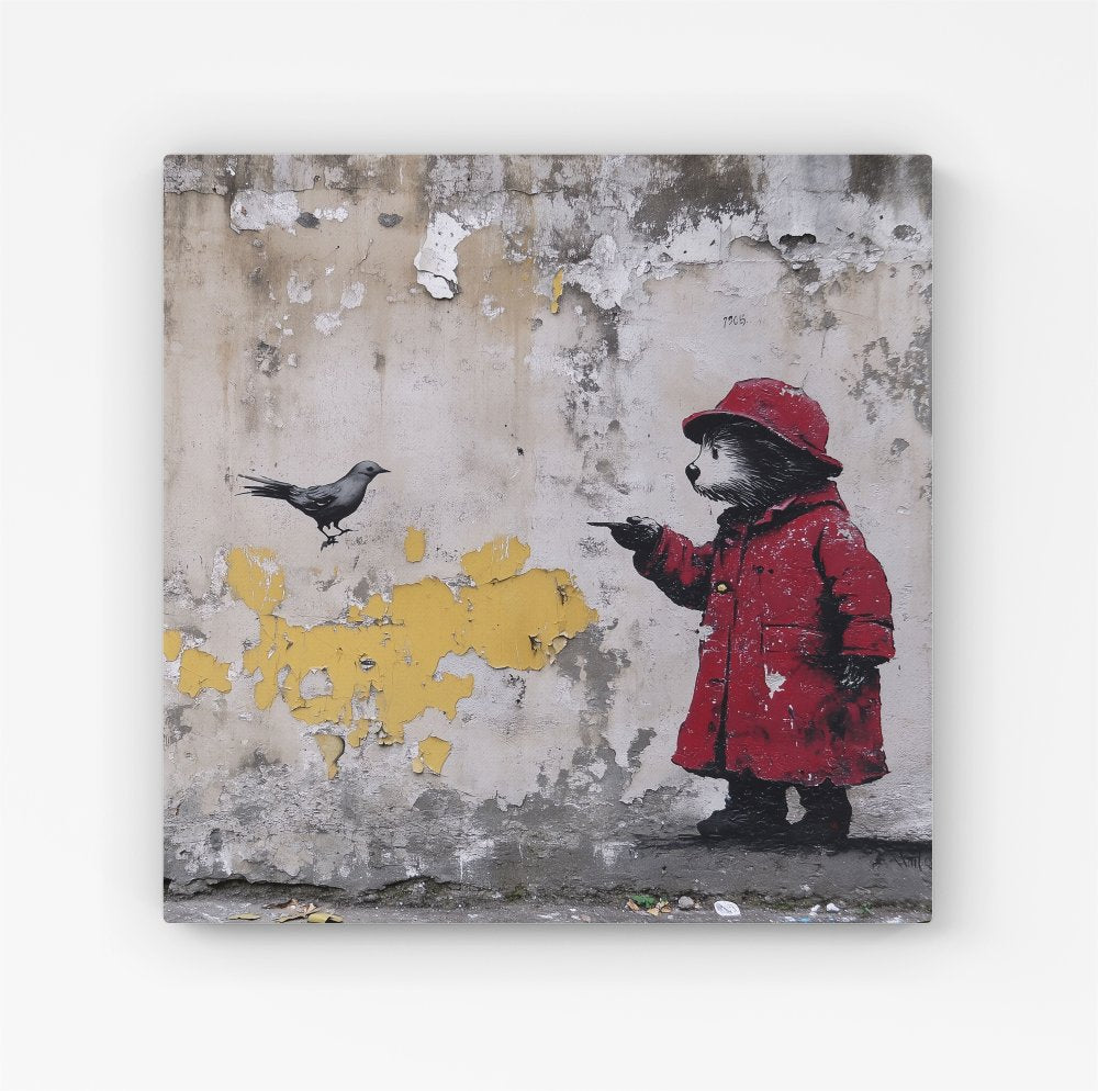 Banksy Inspired Bear Canvas