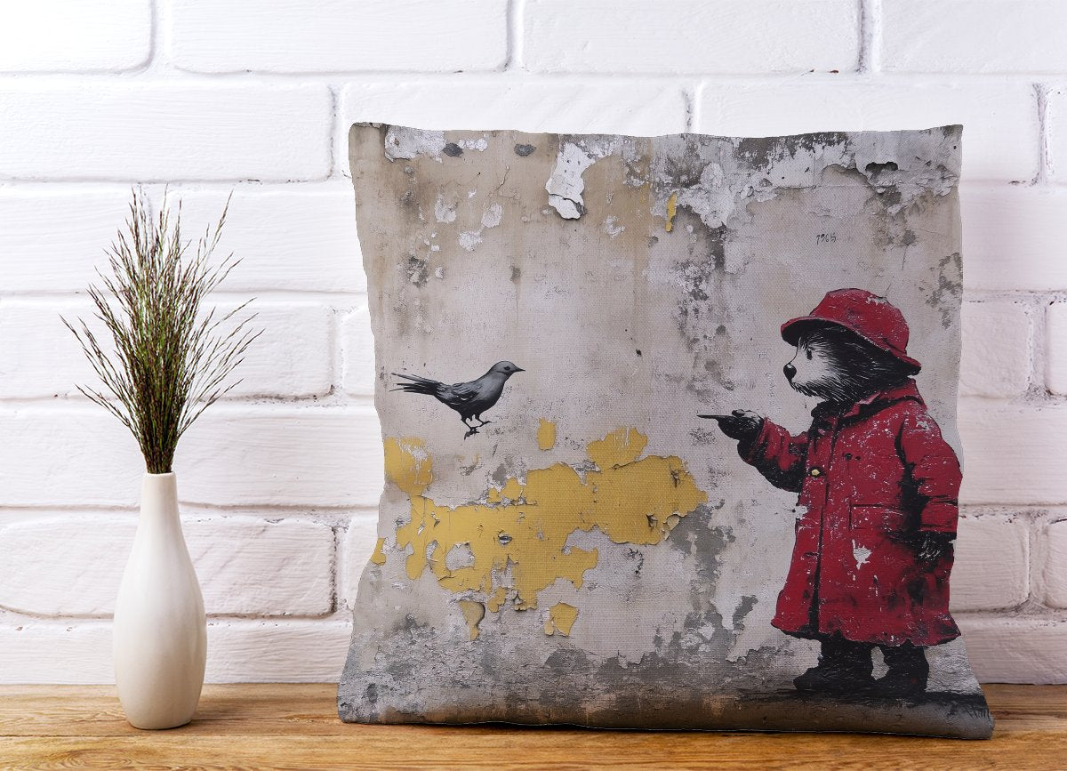 Banksy Inspired Bear Cushions