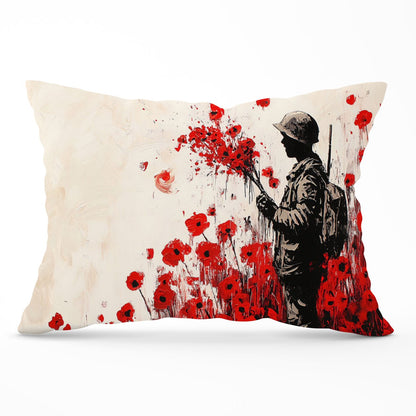 Banksy |Nspired Soldier And Poppies Cushions