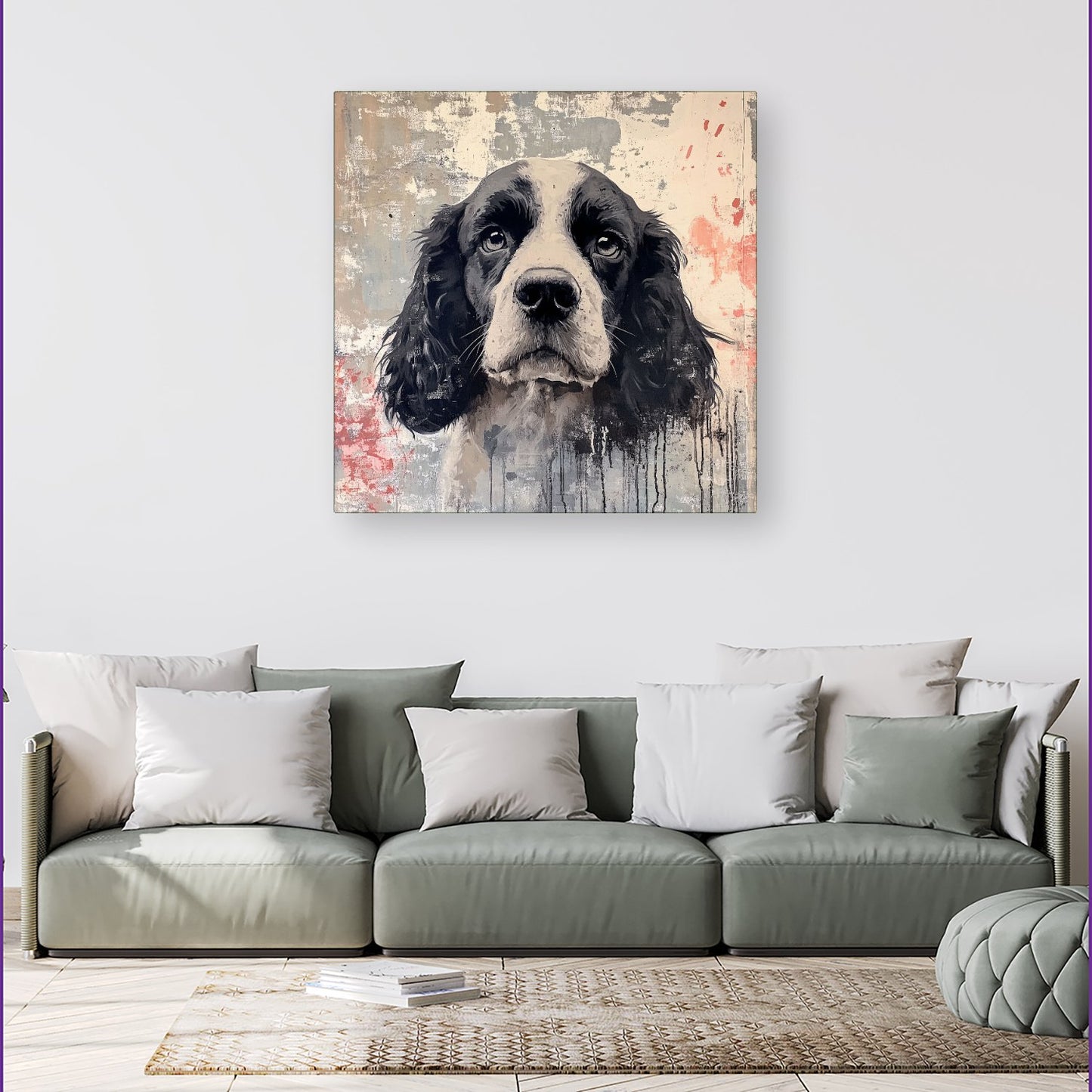 Banksy Inspired Cocker Spaniel Canvas