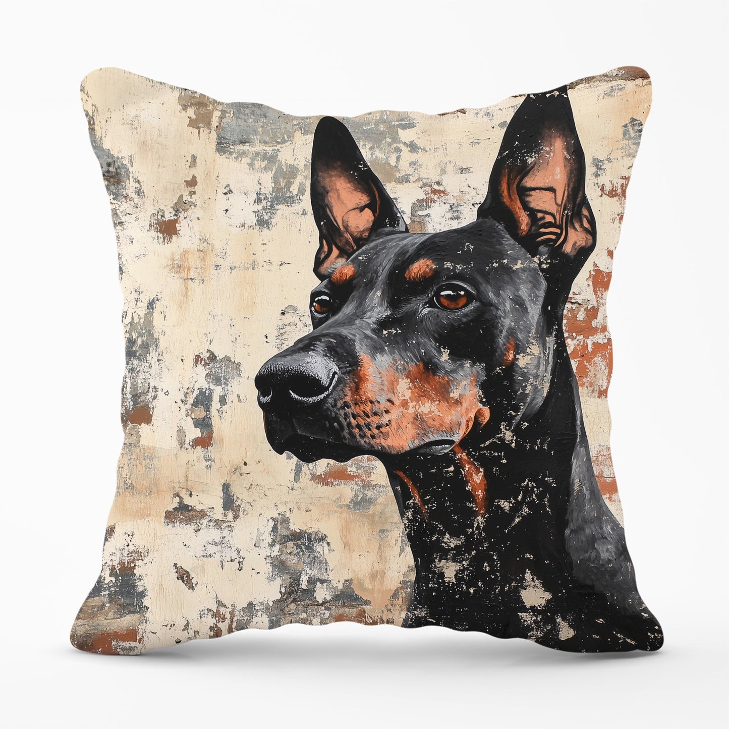 Banksy Inspired Thoughtful Doberman Cushions