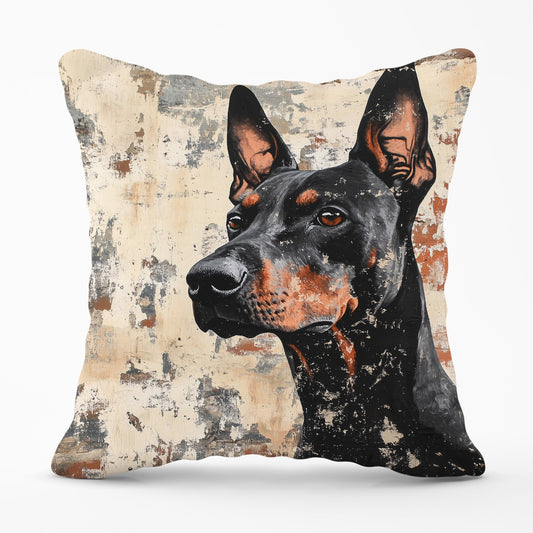 Banksy Inspired Thoughtful Doberman Cushions