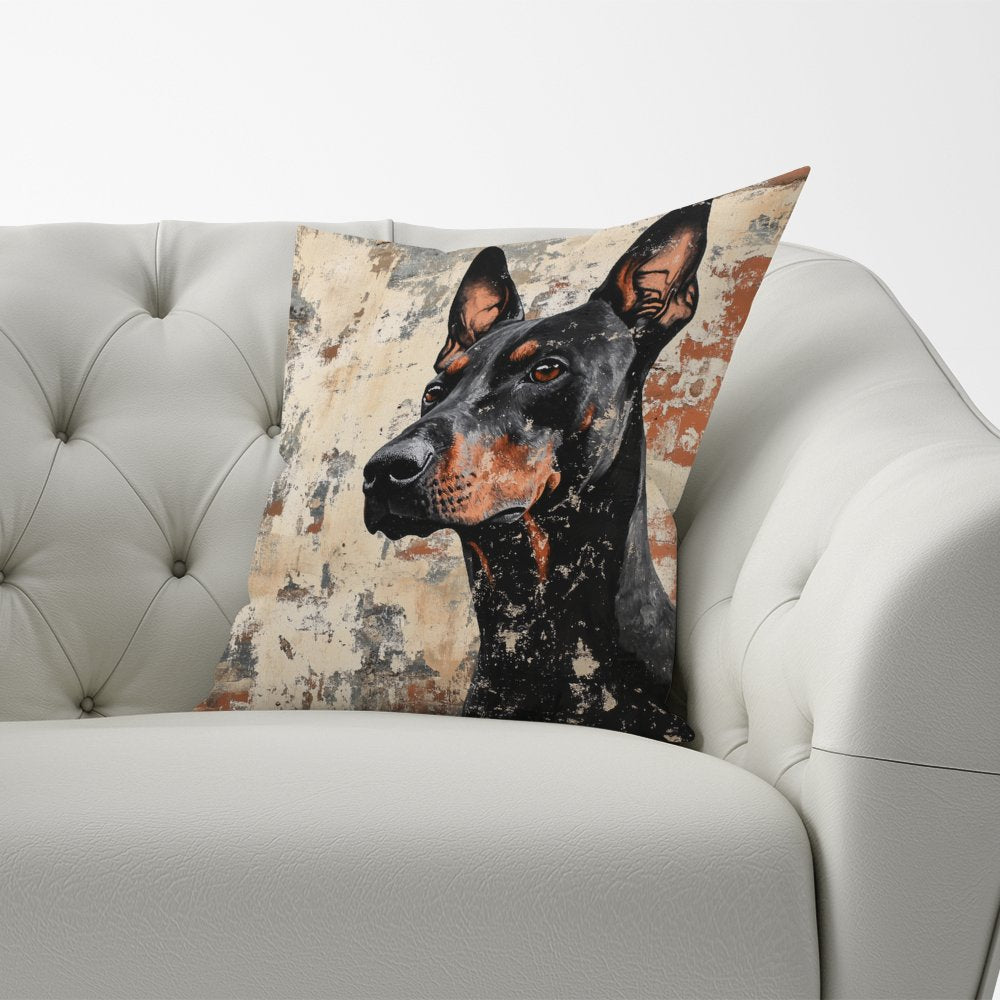 Banksy Inspired Thoughtful Doberman Cushions