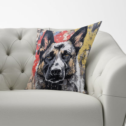 Banksy Inspired German Shepherd Cushions