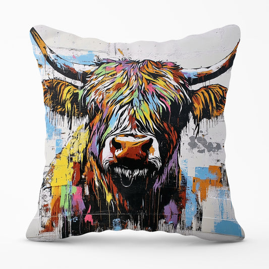 Banksy Inspired Highland Cow Cushions