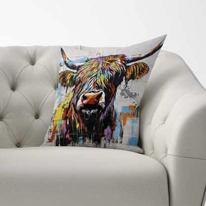 Banksy Inspired Highland Cow Cushions