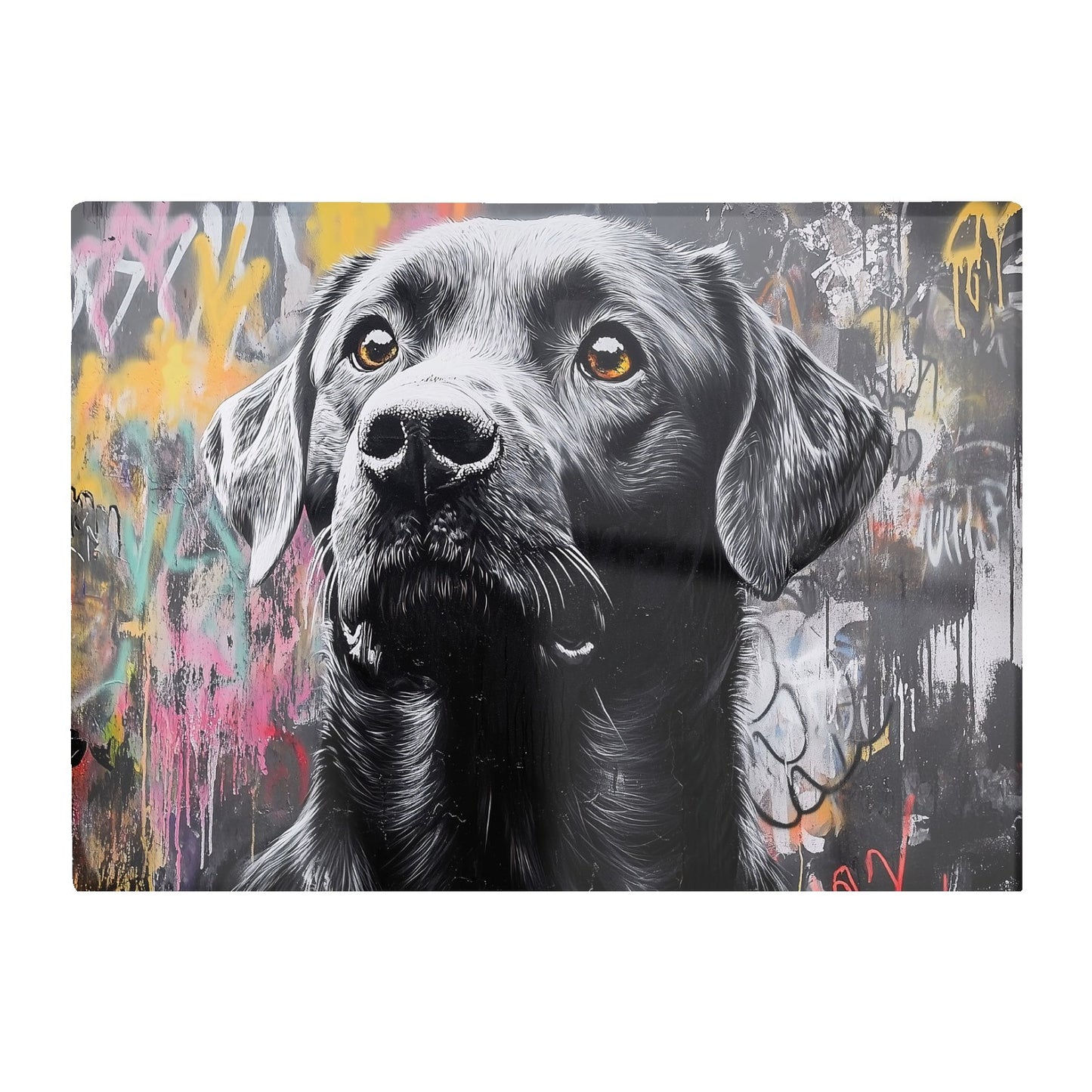 Banksy Inspired Black Labrador Chopping Board