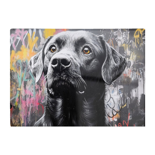 Banksy Inspired Black Labrador Chopping Board