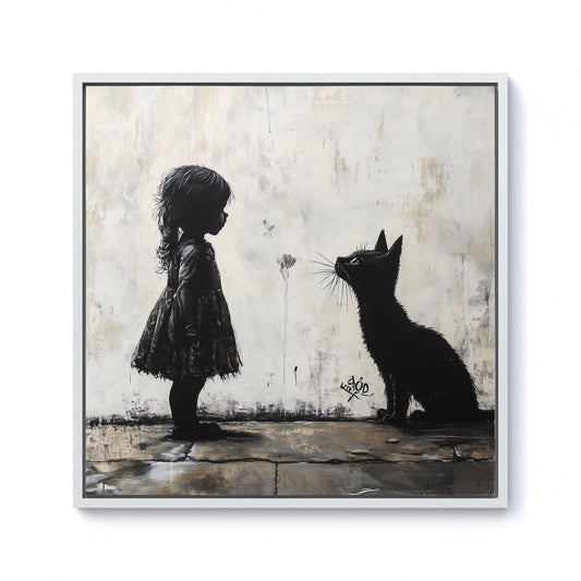 Memories Of Childhood Pets Framed Canvas