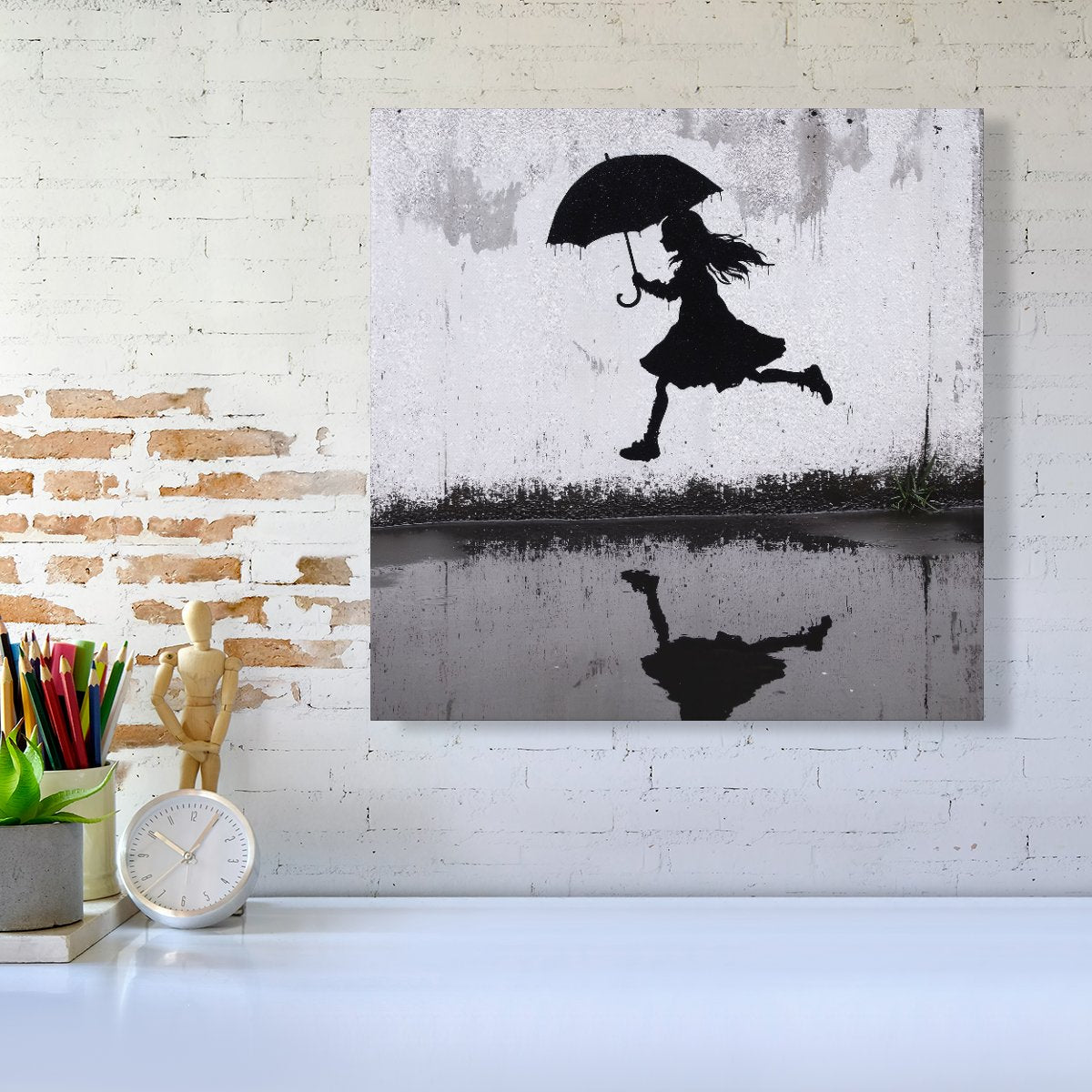 Jumping Over Puddles Canvas