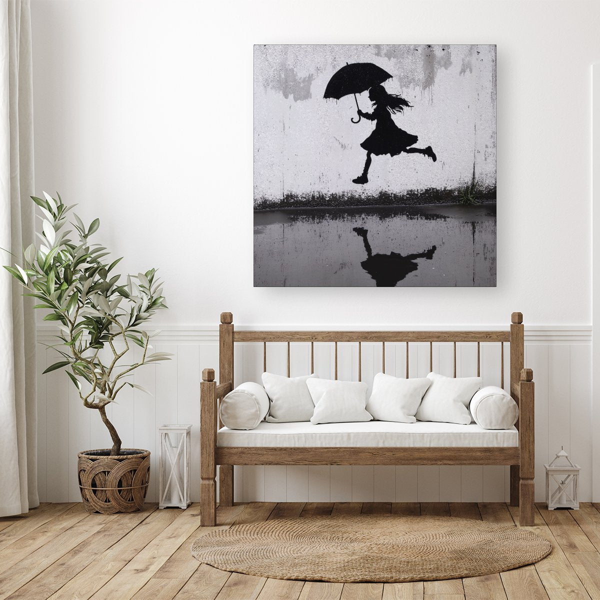 Jumping Over Puddles Canvas