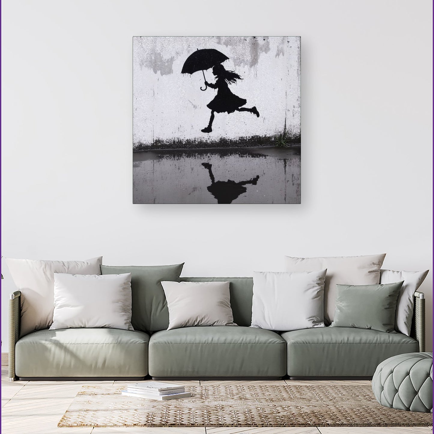 Jumping Over Puddles Canvas