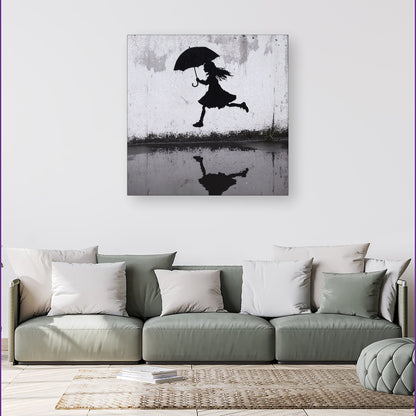 Jumping Over Puddles Canvas