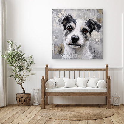Thoughtful Terrier Dog Canvas